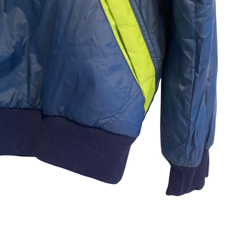 Marmot Lime Green Blue Anorak 3M Thinsulate Lightweight Macaw Coat Size Large - Picture 13 of 16